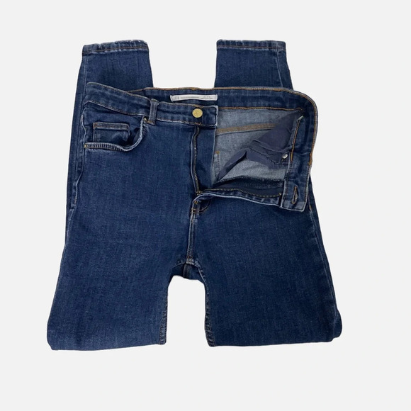 Zara Women’s Trafulac Denim Makers Skinny Jeans High Rise Size 8 Blue - Picture 5 of 9